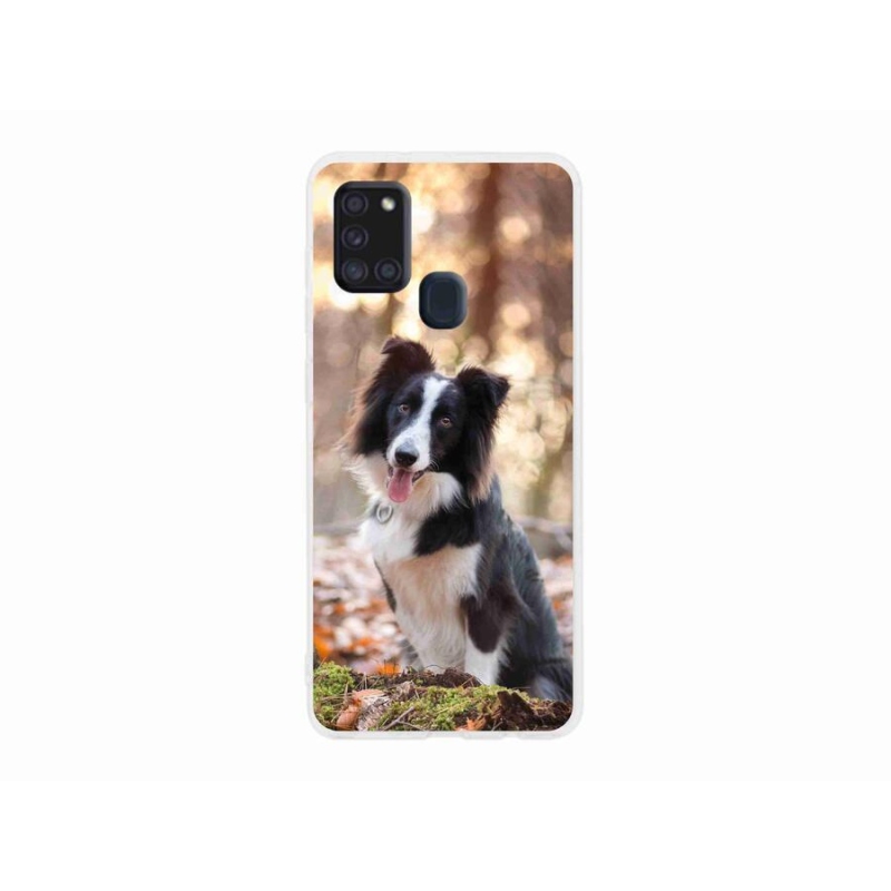 Gelový obal mmCase na mobil Samsung Galaxy A21s - border kolie 1