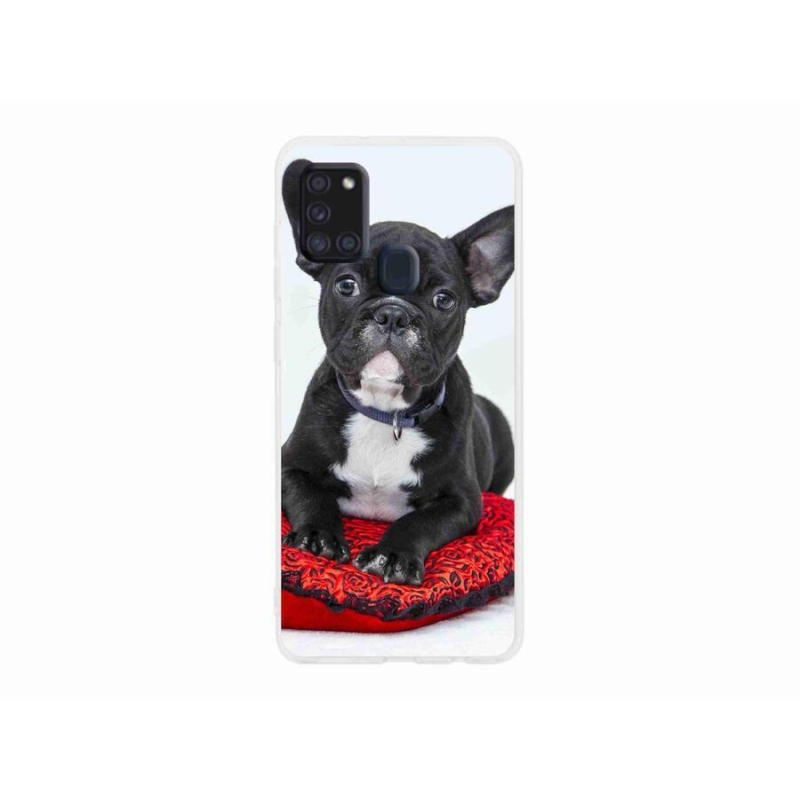 Gelový obal mmCase na mobil Samsung Galaxy A21s - buldok