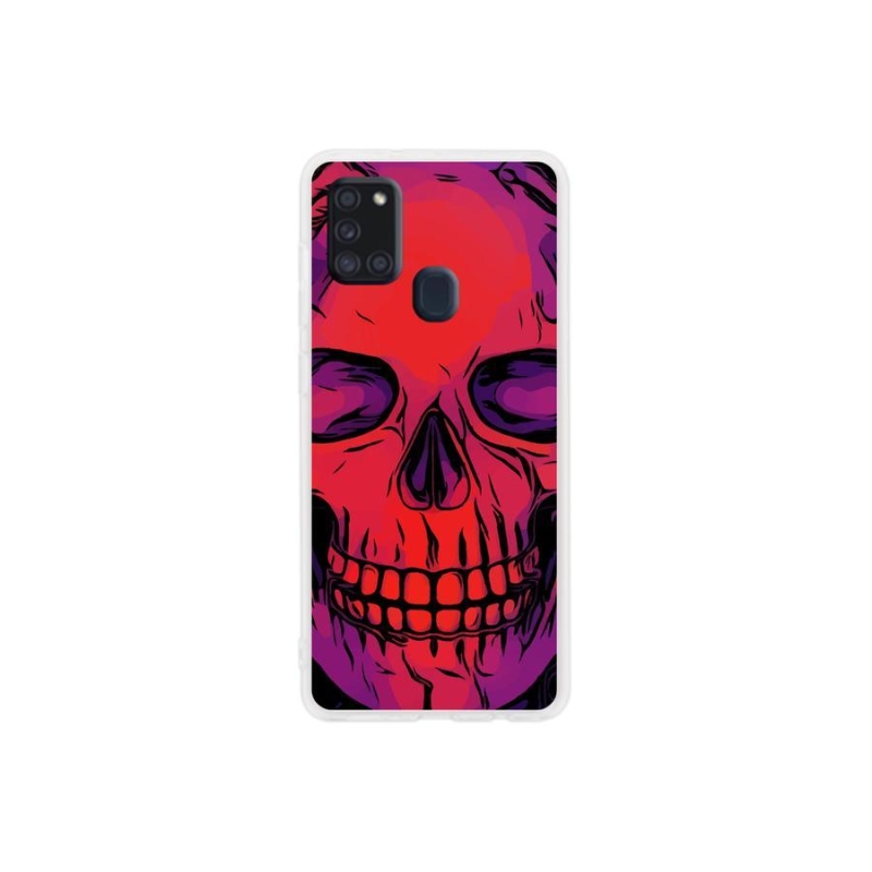 Gelový obal mmCase na mobil Samsung Galaxy A21s - lebka