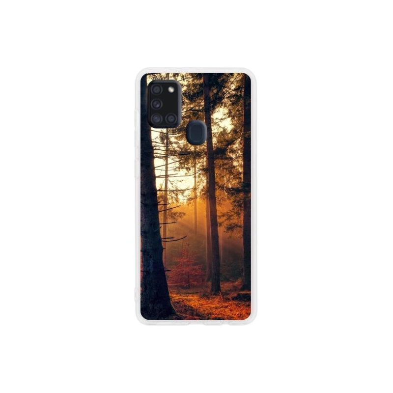 Gelový obal mmCase na mobil Samsung Galaxy A21s - les