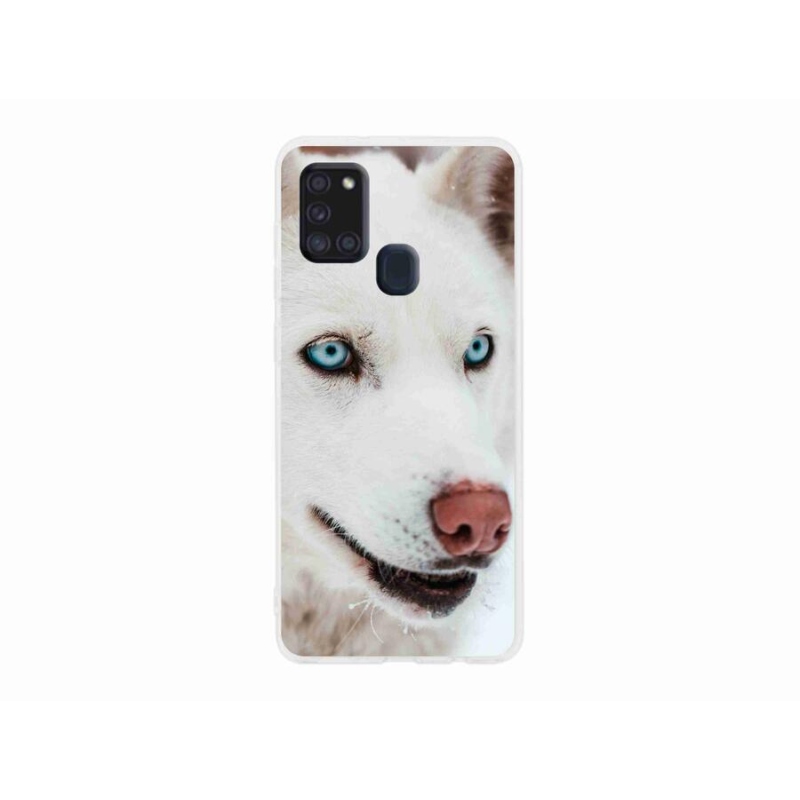 Gelový obal mmCase na mobil Samsung Galaxy A21s - psí pohled