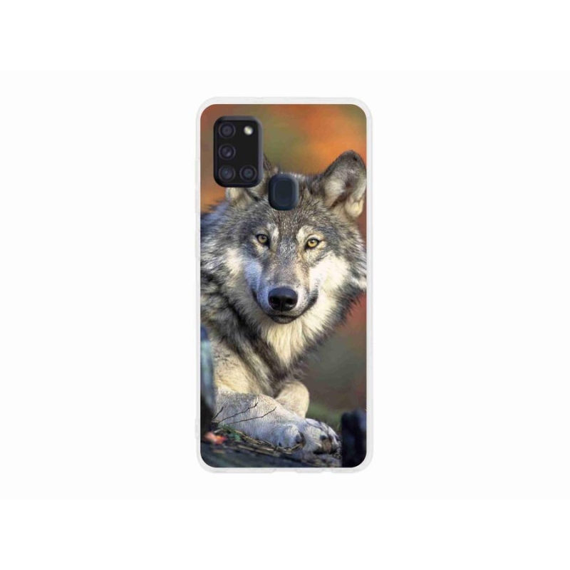 Gelový obal mmCase na mobil Samsung Galaxy A21s - vlk