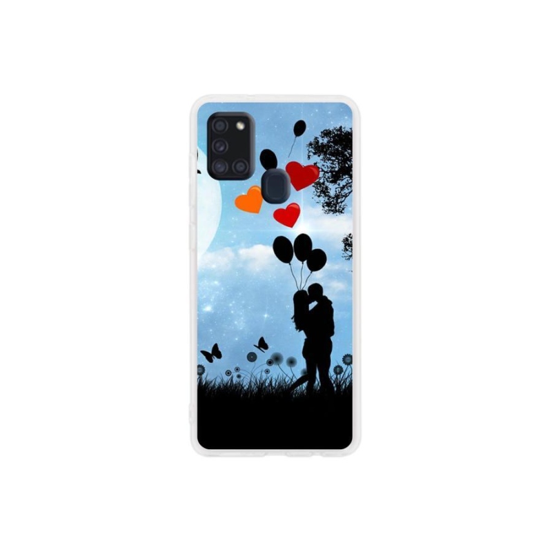 Gelový obal mmCase na mobil Samsung Galaxy A21s - zamilovaný pár