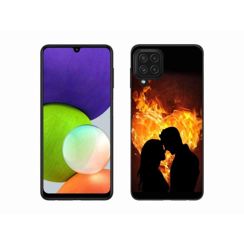 Gelový obal mmCase na mobil Samsung Galaxy A22 4G - ohnivá láska