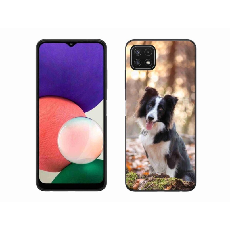 Gelový obal mmCase na mobil Samsung Galaxy A22 5G - border kolie 1