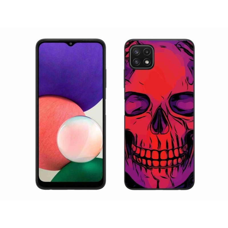 Gelový obal mmCase na mobil Samsung Galaxy A22 5G - lebka