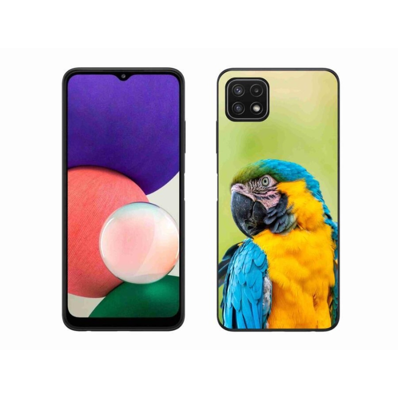 Gelový obal mmCase na mobil Samsung Galaxy A22 5G - papoušek ara 2