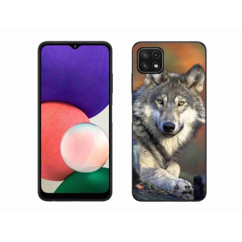 Gelový obal mmCase na mobil Samsung Galaxy A22 5G - vlk