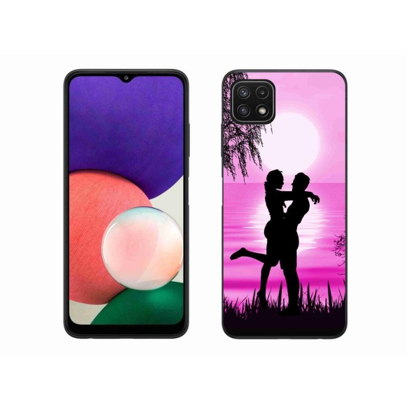 Gelový obal mmCase na mobil Samsung Galaxy A22 5G - západ slunce