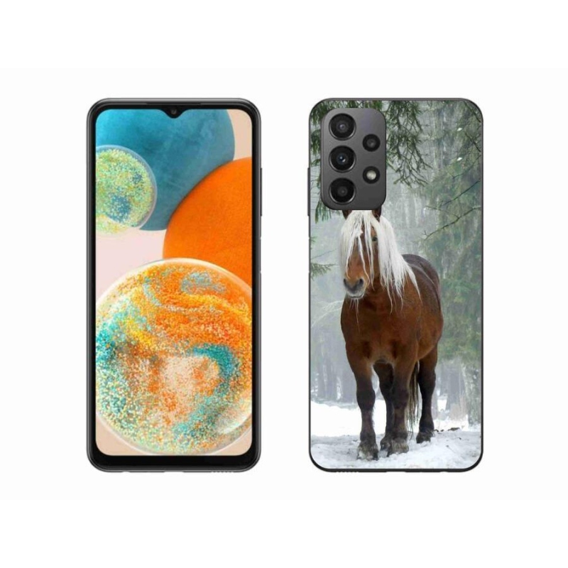 Gelový obal mmCase na mobil Samsung Galaxy A23 4G/5G - kůň v lese