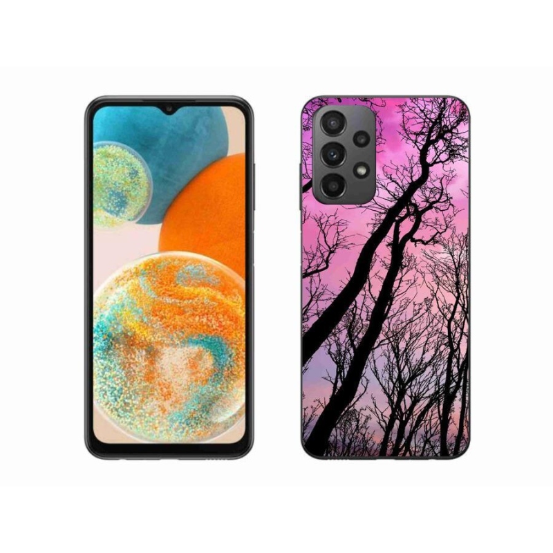 Gelový obal mmCase na mobil Samsung Galaxy A23 4G/5G - opadané stromy