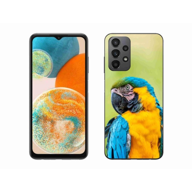 Gelový obal mmCase na mobil Samsung Galaxy A23 4G/5G - papoušek ara 2