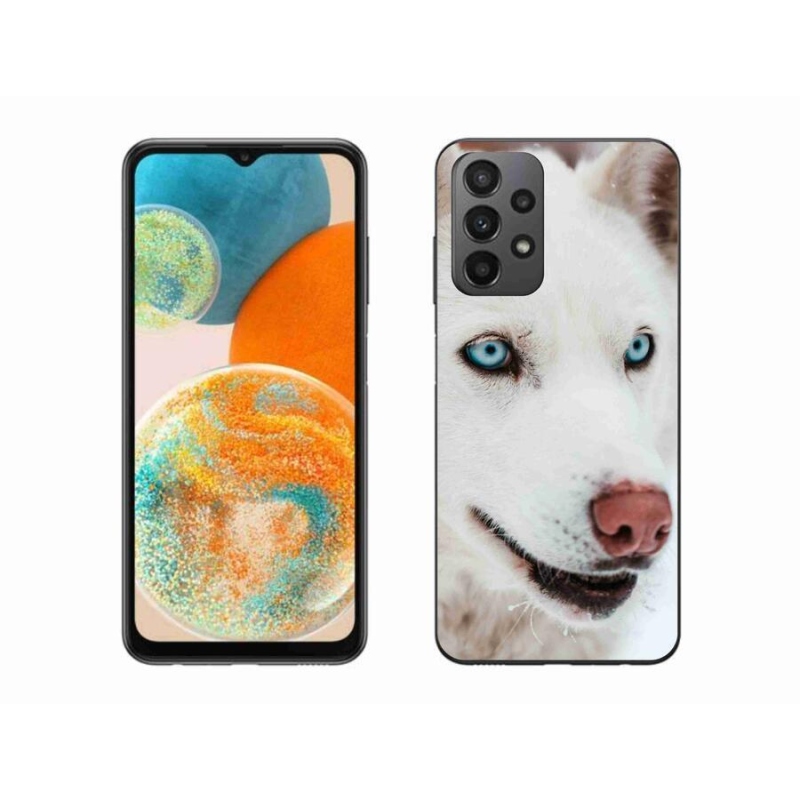 Gelový obal mmCase na mobil Samsung Galaxy A23 4G/5G - psí pohled