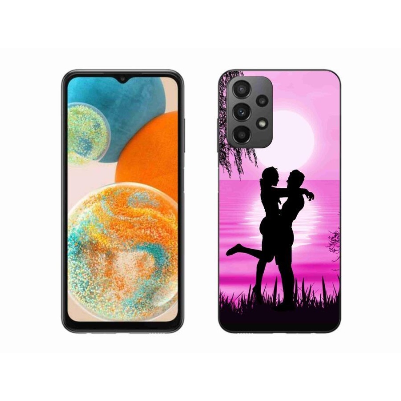 Gelový obal mmCase na mobil Samsung Galaxy A23 4G/5G - západ slunce