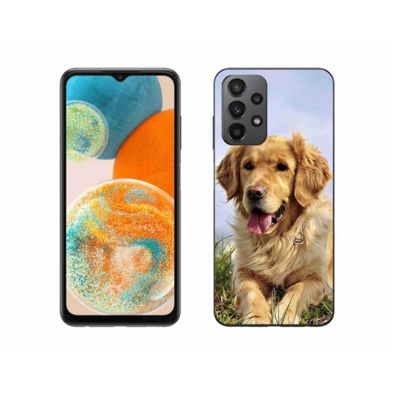 Gelový obal mmCase na mobil Samsung Galaxy A23 4G/5G - zlatý retrívr