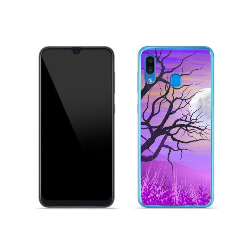 Gelový obal mmCase na mobil Samsung Galaxy A30 - kreslený opadaný strom