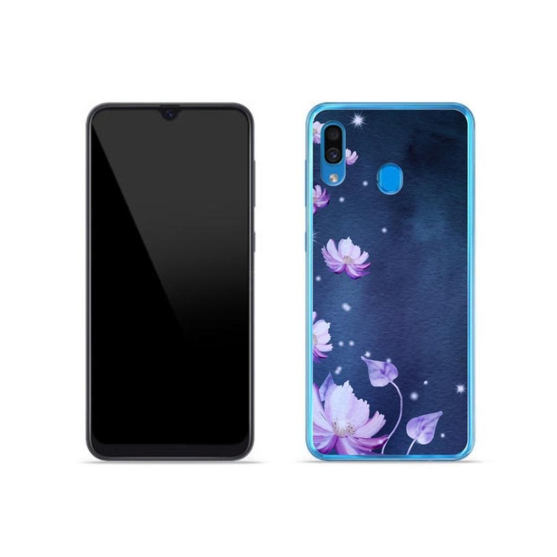 Gelový obal mmCase na mobil Samsung Galaxy A30 - padající květy