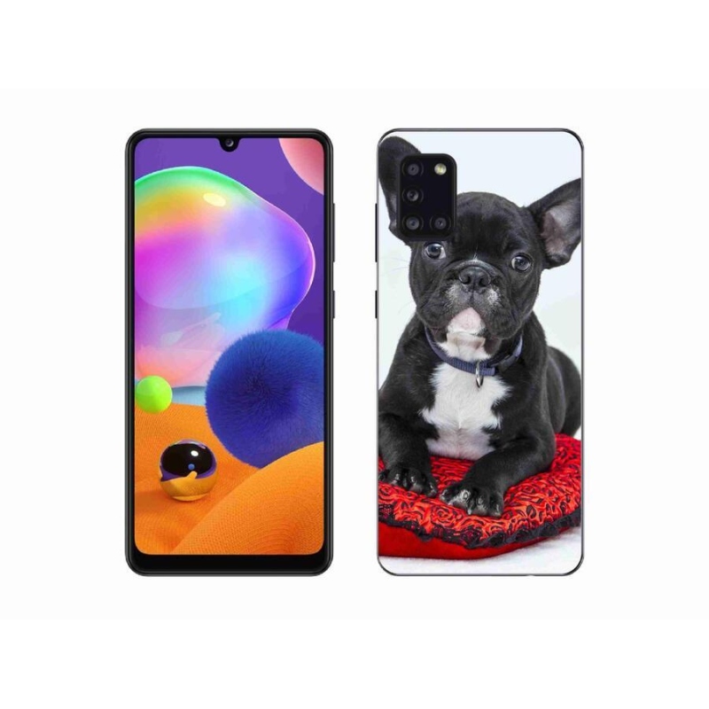 Gelový obal mmCase na mobil Samsung Galaxy A31 - buldok