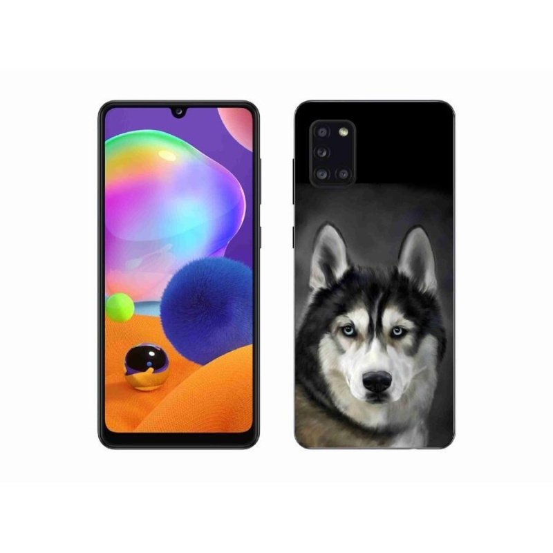 Gelový obal mmCase na mobil Samsung Galaxy A31 - husky