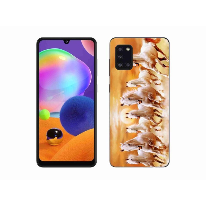 Gelový obal mmCase na mobil Samsung Galaxy A31 - koně 2