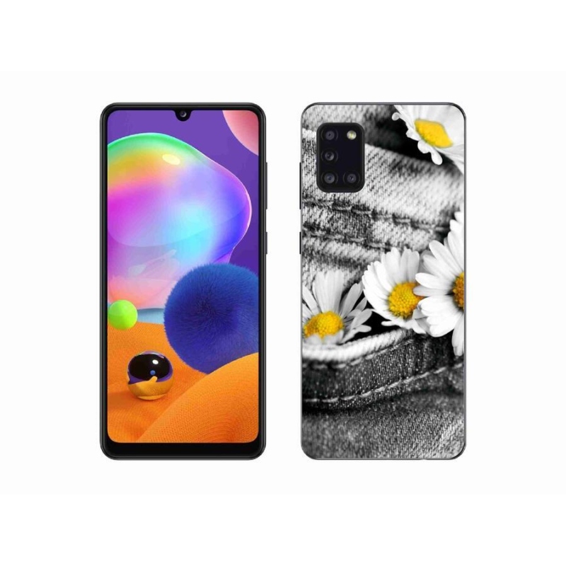 Gelový obal mmCase na mobil Samsung Galaxy A31 - kopretiny