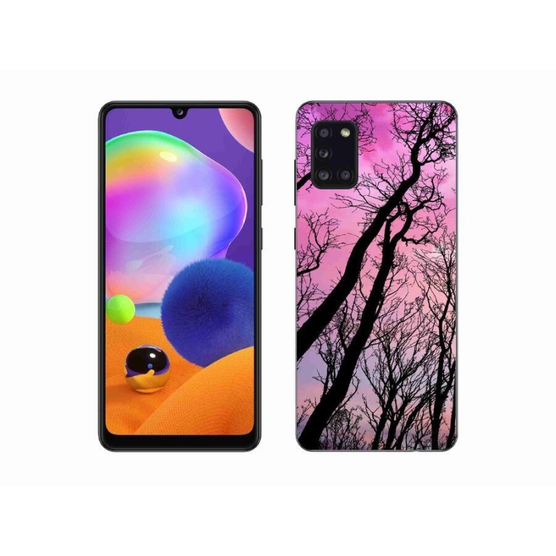 Gelový obal mmCase na mobil Samsung Galaxy A31 - opadané stromy