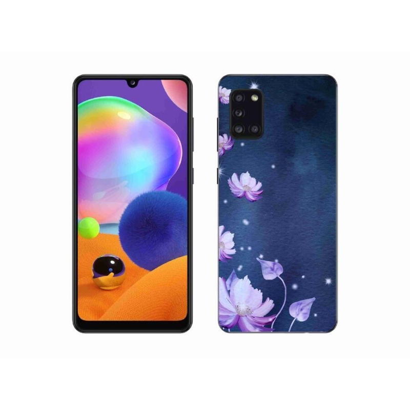 Gelový obal mmCase na mobil Samsung Galaxy A31 - padající květy
