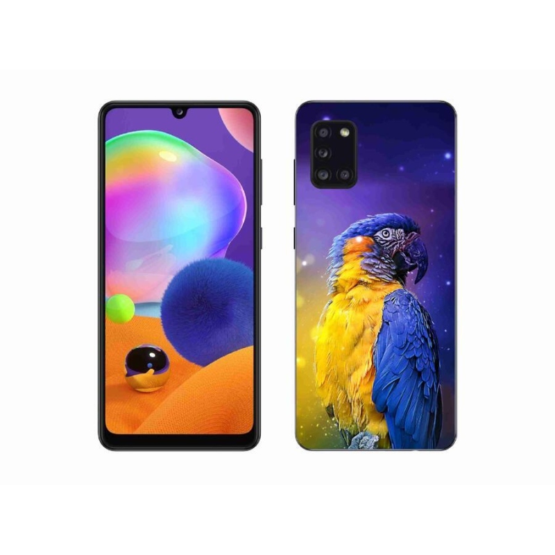 Gelový obal mmCase na mobil Samsung Galaxy A31 - papoušek ara 1