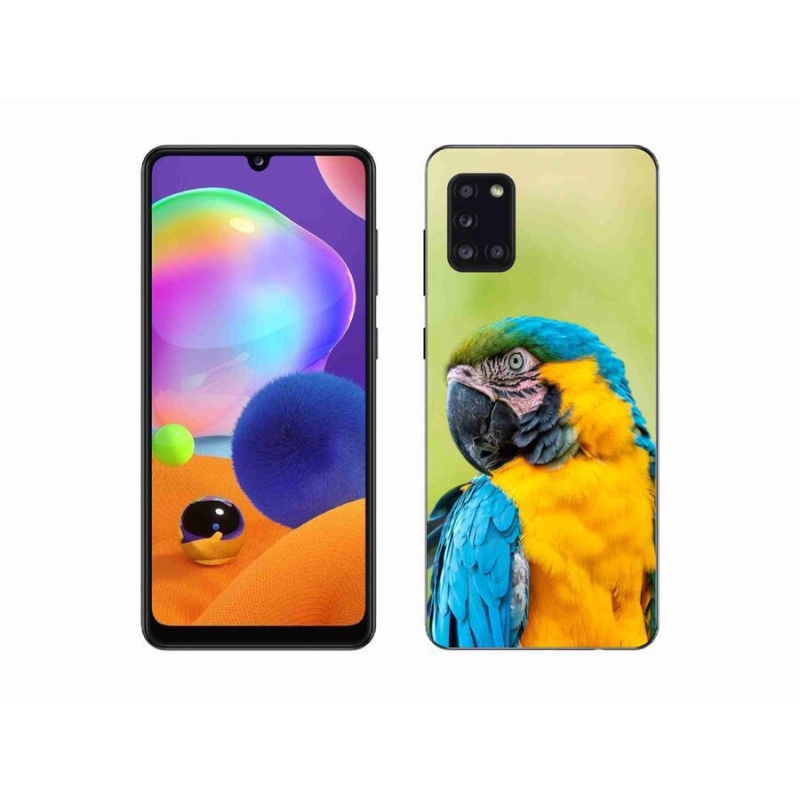 Gelový obal mmCase na mobil Samsung Galaxy A31 - papoušek ara 2