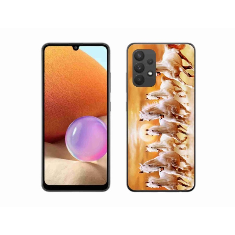 Gelový obal mmCase na mobil Samsung Galaxy A32 4G - koně 2