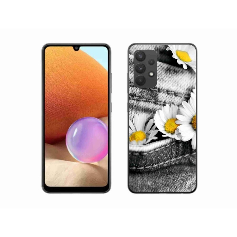 Gelový obal mmCase na mobil Samsung Galaxy A32 4G - kopretiny