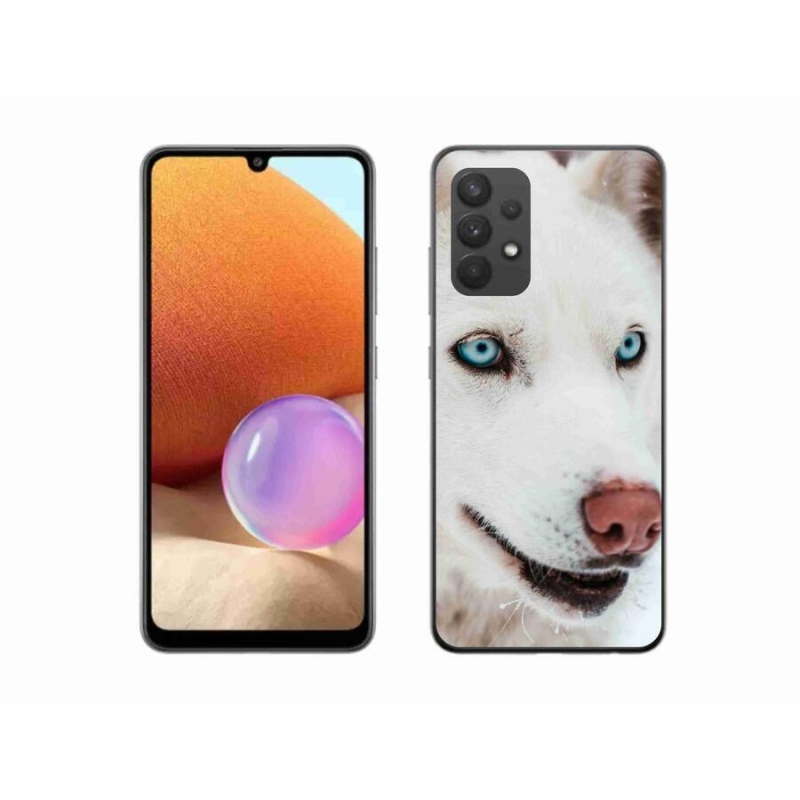 Gelový obal mmCase na mobil Samsung Galaxy A32 4G - psí pohled