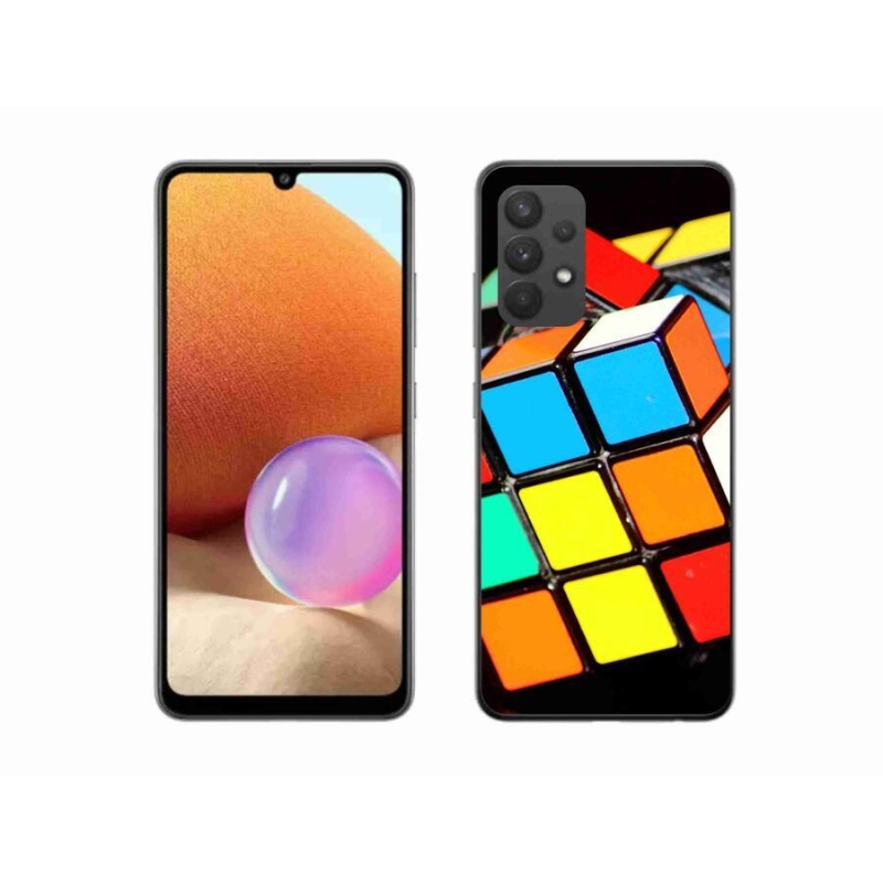 Gelový obal mmCase na mobil Samsung Galaxy A32 4G - rubikova kostka