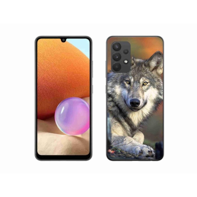Gelový obal mmCase na mobil Samsung Galaxy A32 4G - vlk