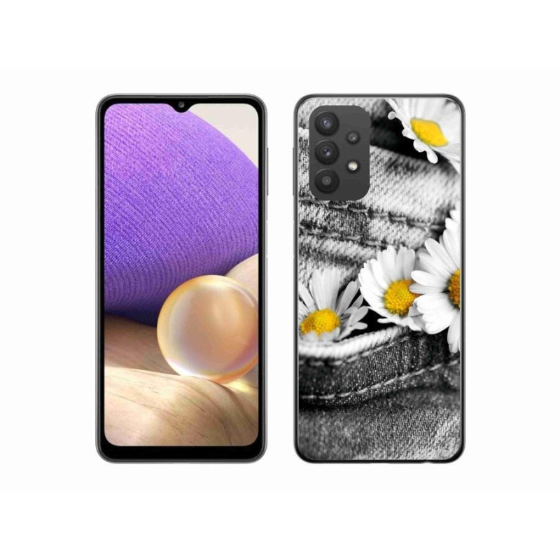 Gelový obal mmCase na mobil Samsung Galaxy A32 5G - kopretiny