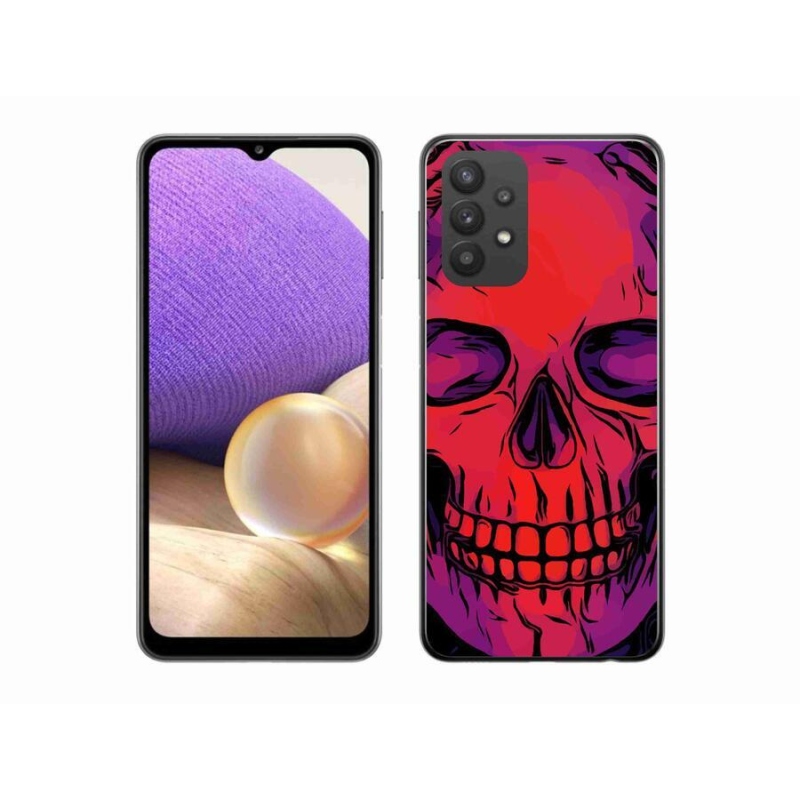Gelový obal mmCase na mobil Samsung Galaxy A32 5G - lebka