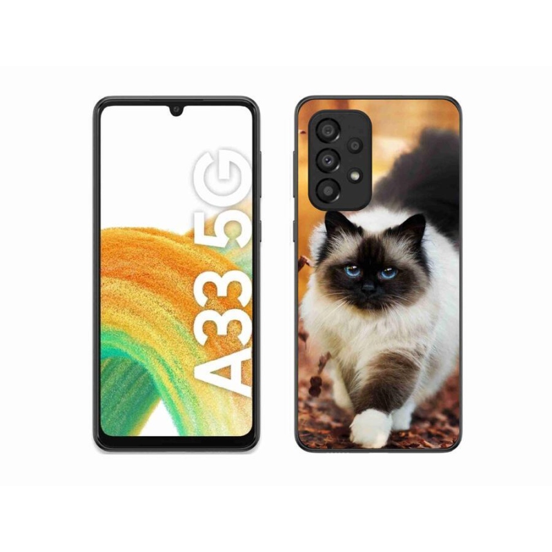 Gelový obal mmCase na mobil Samsung Galaxy A33 5G - kočka