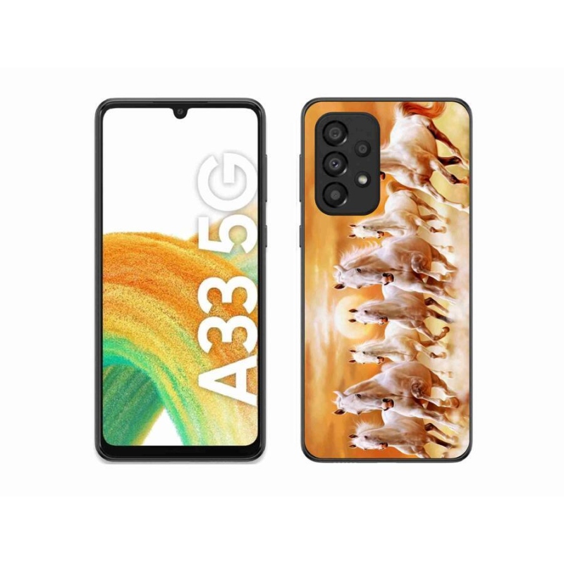 Gelový obal mmCase na mobil Samsung Galaxy A33 5G - koně 2