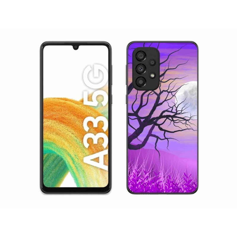 Gelový obal mmCase na mobil Samsung Galaxy A33 5G - kreslený opadaný strom