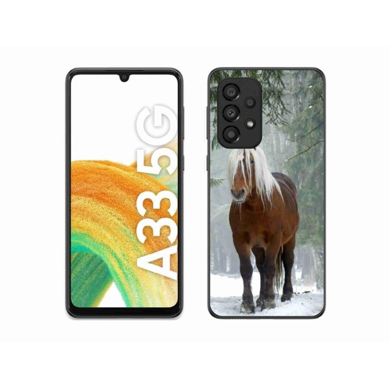 Gelový obal mmCase na mobil Samsung Galaxy A33 5G - kůň v lese