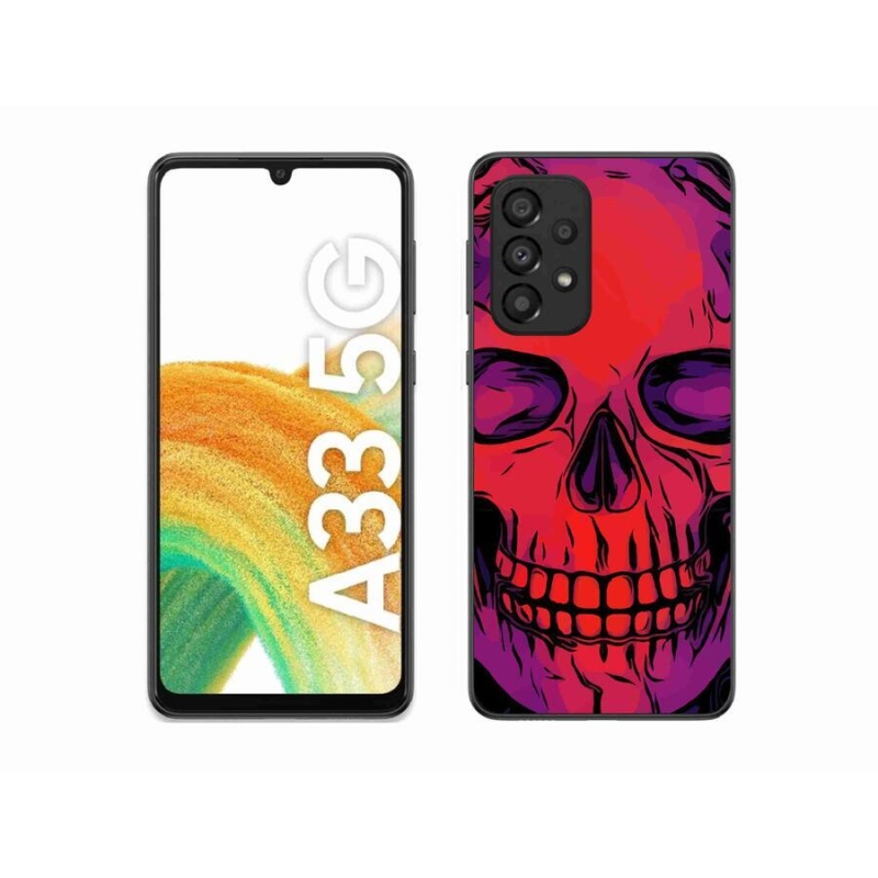 Gelový obal mmCase na mobil Samsung Galaxy A33 5G - lebka