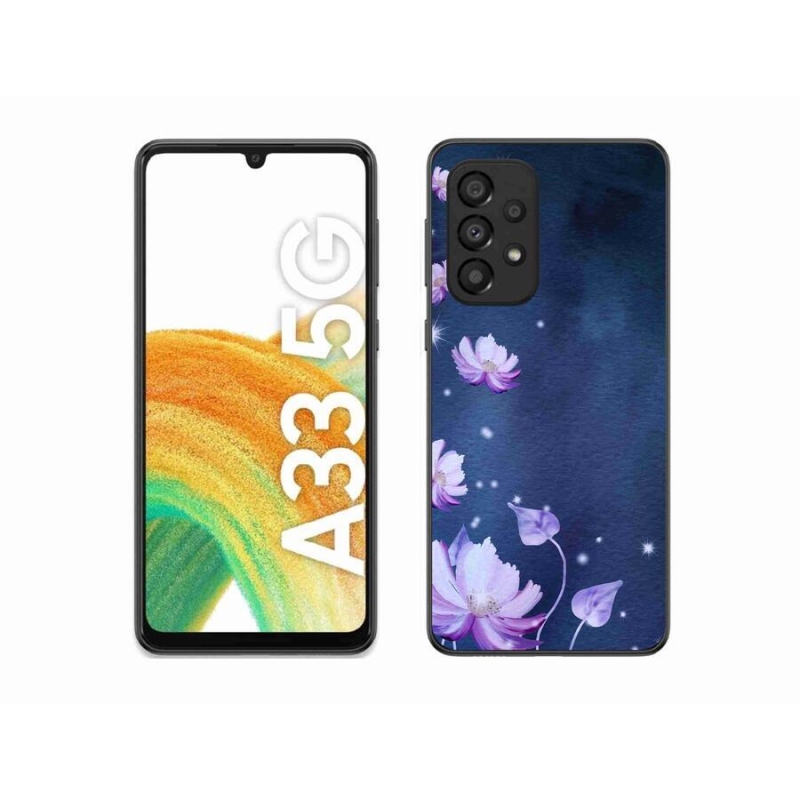 Gelový obal mmCase na mobil Samsung Galaxy A33 5G - padající květy
