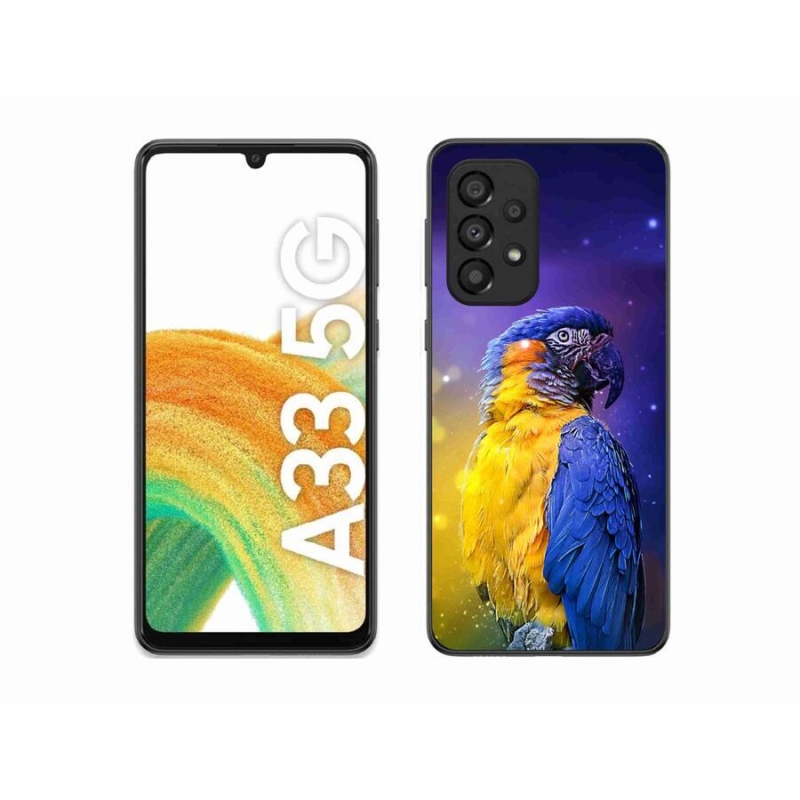 Gelový obal mmCase na mobil Samsung Galaxy A33 5G - papoušek ara 1