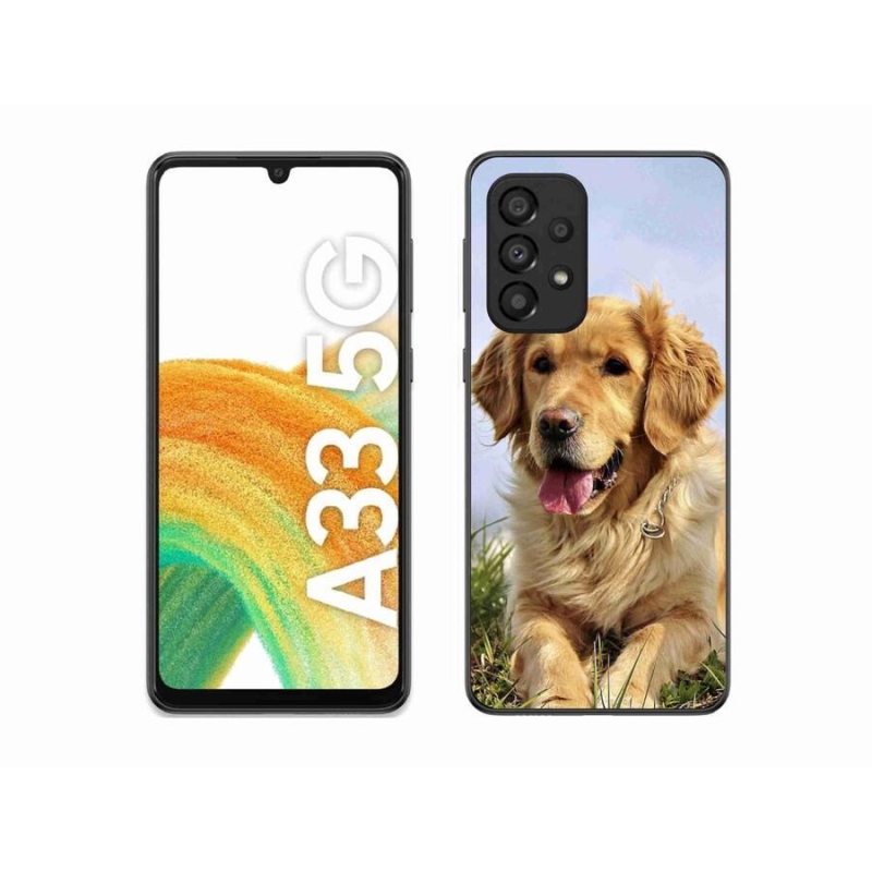 Gelový obal mmCase na mobil Samsung Galaxy A33 5G - zlatý retrívr