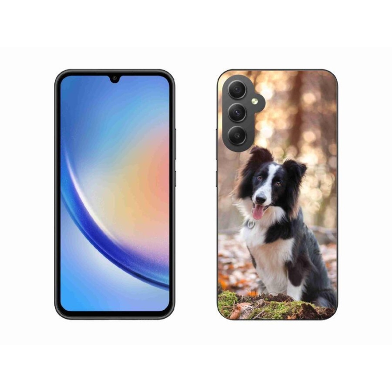 Gelový obal mmCase na mobil Samsung Galaxy A34 5G - border kolie 1