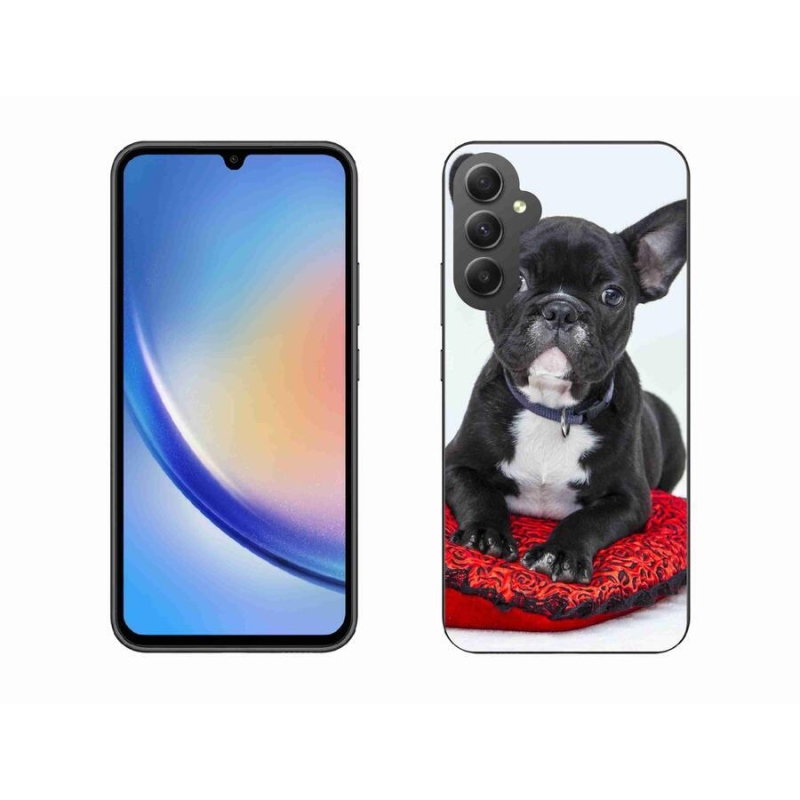 Gelový obal mmCase na mobil Samsung Galaxy A34 5G - buldok