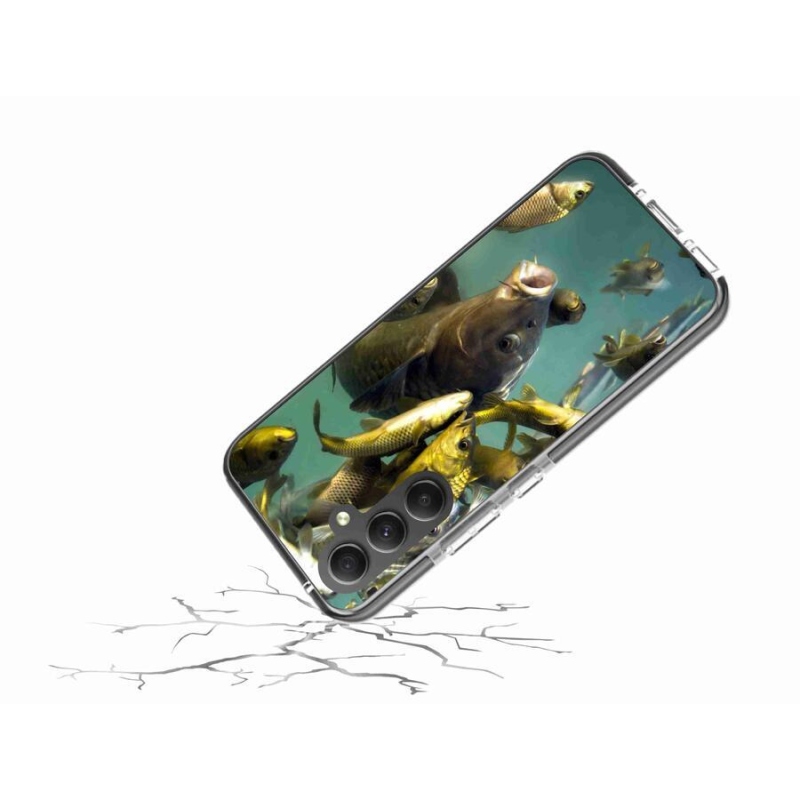 Gelový obal mmCase na mobil Samsung Galaxy A34 5G - hejno ryb