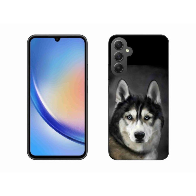 Gelový obal mmCase na mobil Samsung Galaxy A34 5G - husky