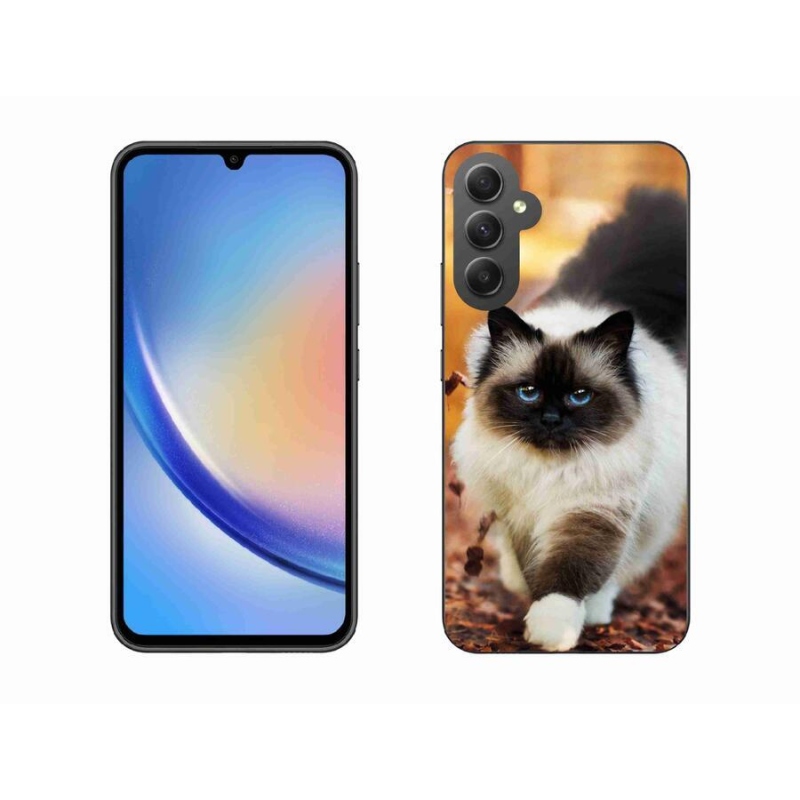 Gelový obal mmCase na mobil Samsung Galaxy A34 5G - kočka