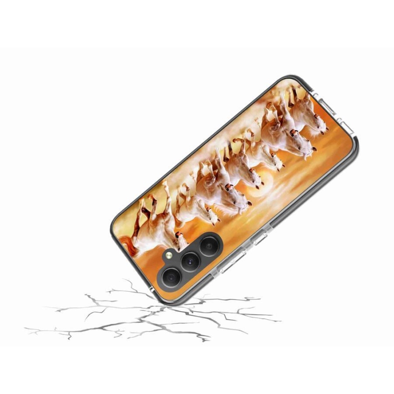 Gelový obal mmCase na mobil Samsung Galaxy A34 5G - koně 2